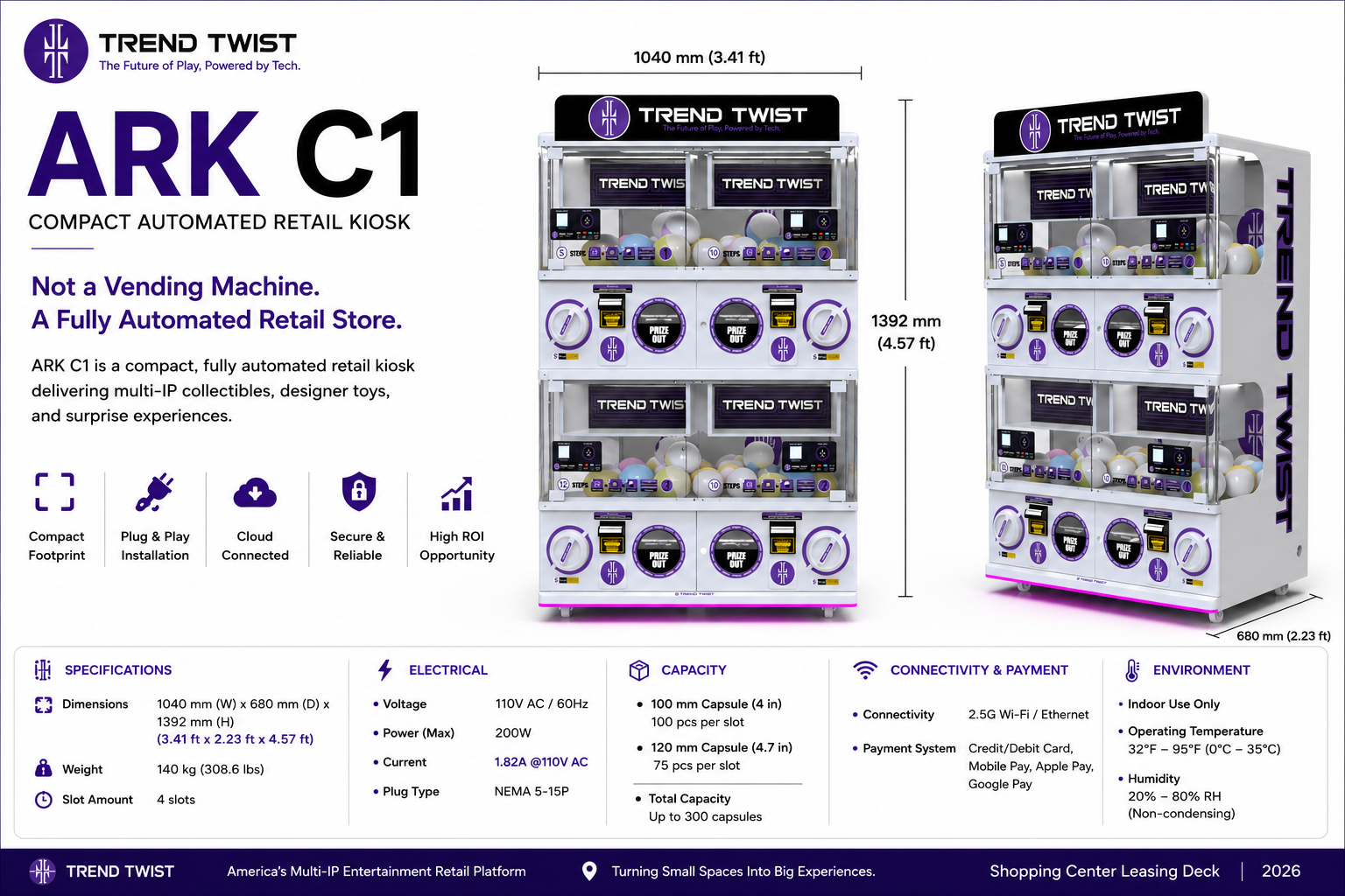TREND TWIST ARK C1 compact kiosk